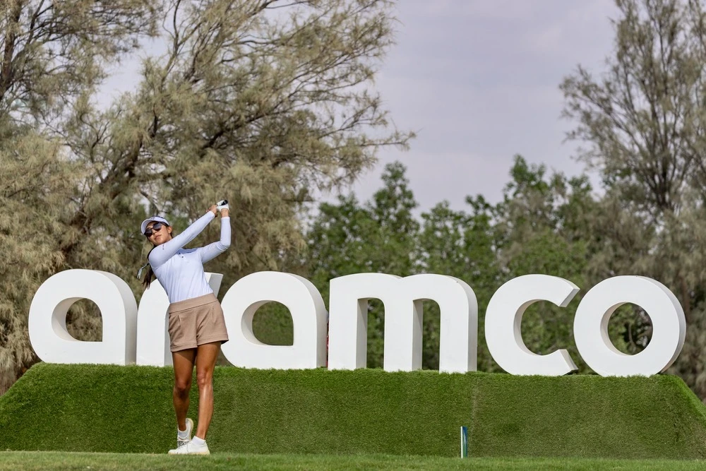 Alison Lee shoots into the lead on day one of the Aramco Team Series Powered by PIF - Riyadh, Saudi Arabia. (Supplied)