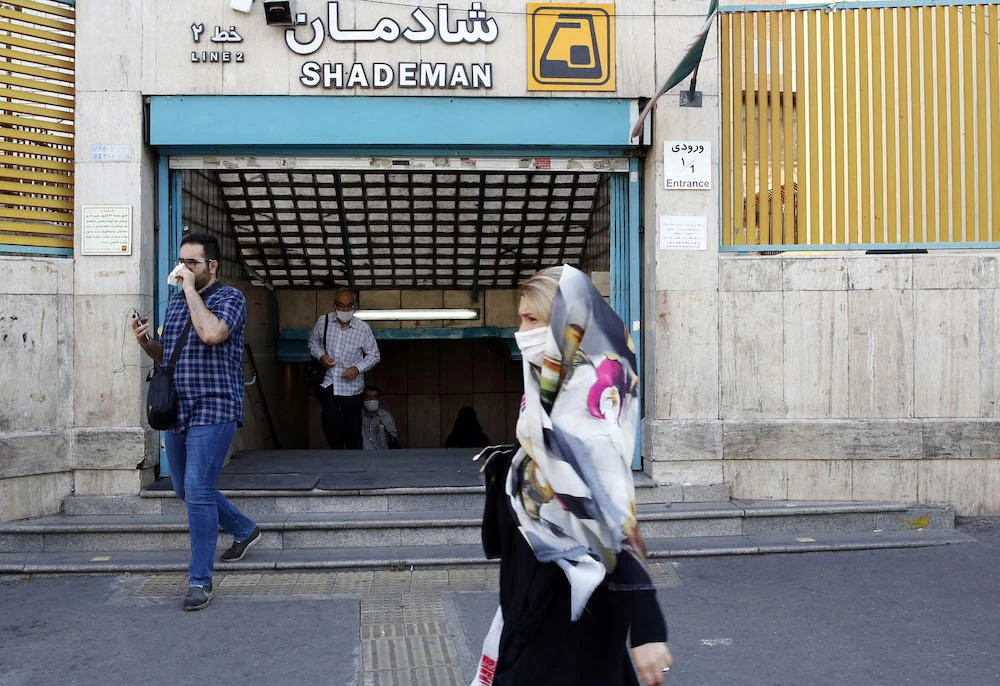 Armita Geravand and two of her friends were confronted by police officers for not wearing the mandatory hijab when they tried to enter a Tehran subway station. (AFP file photo)