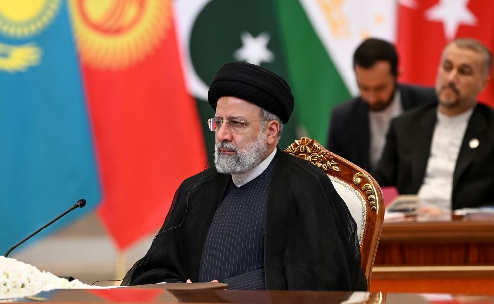 Ebrahim Raisi attends the Summit of the Economic Cooperation Organization (ECO), Tashkent, Uzbekistan, Nov. 9, 2023. (AP Photo)