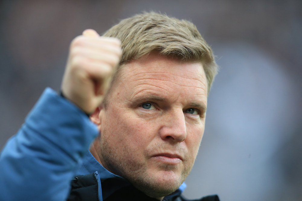 Eddie Howe’s Newcastle United is majority owned by Saudi Arabia’s Public Investment Fund. (AFP)