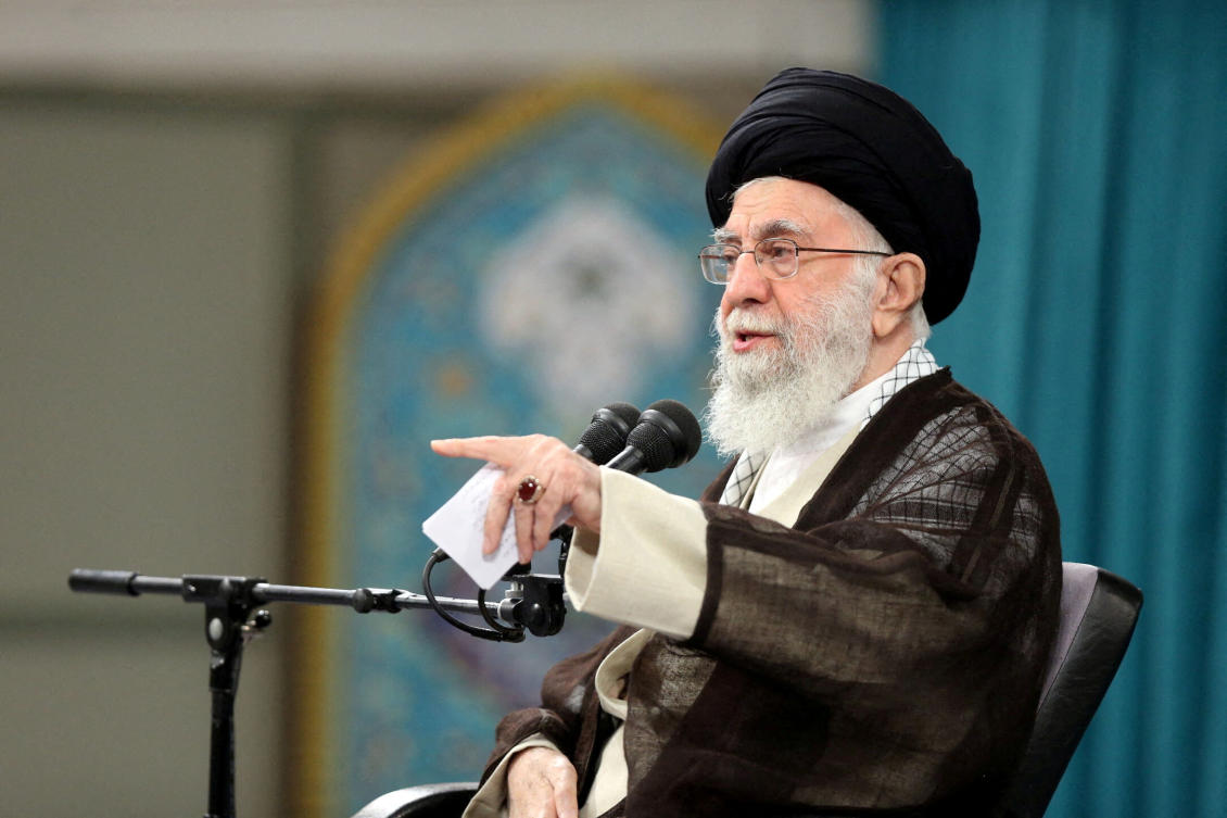 Iran’s Supreme Leader Ayatollah Ali Khamenei called on Muslim states to cease oil and food exports to Israel. (West Asia News Agency via Reuters)