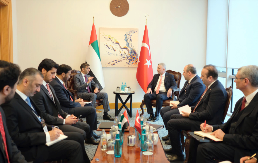 The UAE’s Minister of State for Foreign Trade, Thani bin Ahmed Al-Zeyoudi, led a delegation to the UAE-Turkiye Joint Economic and Trade Commission in Istanbul. WAM.