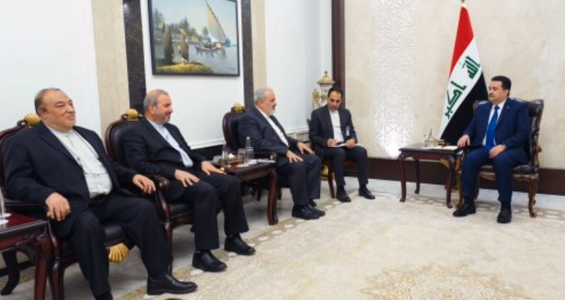 Iraqi Prime Minister Mohammed Al-Sudani engaged in discussions with Iran’s Minister of Industry, Mining and Trade Abbas Ali-Abadi. Iraqi News Agency.