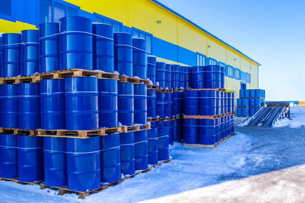Brent crude futures were up 81 cents, or 0.9 percent, to $87.66 a barrel at 3:43 p.m. Saudi time. Shutterstock.