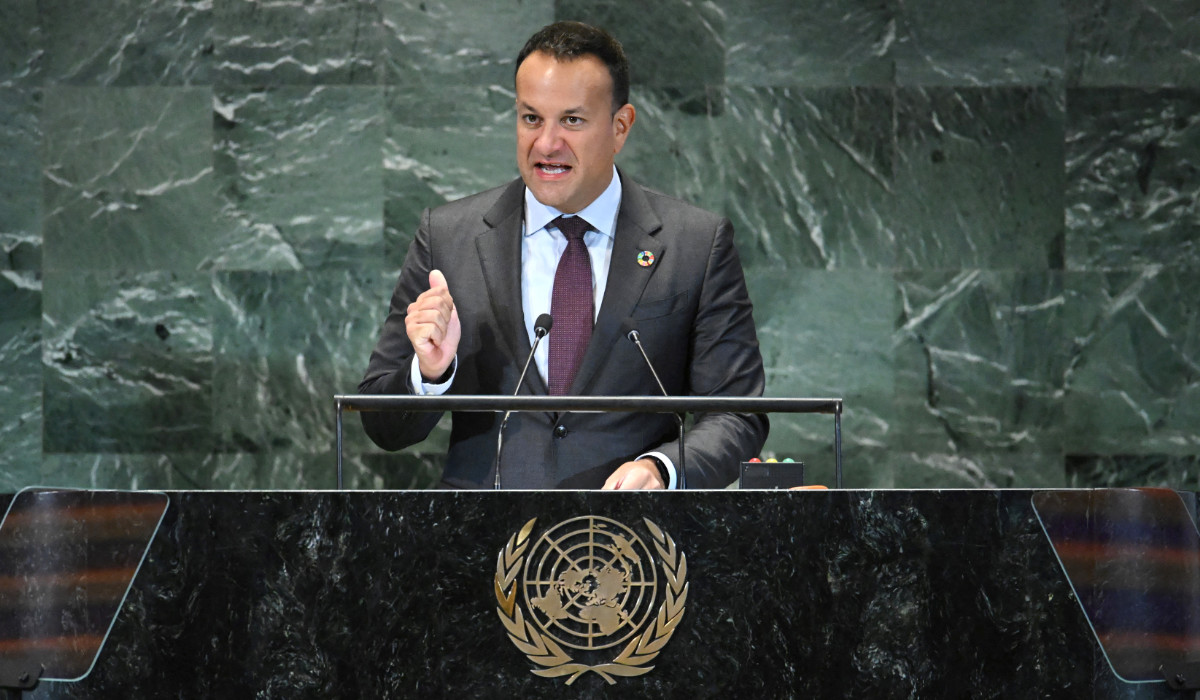 Irish Prime Minister Leo Varadkar speaks at the UN General Assembly. (AFP file photo)