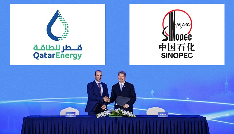 As part of the partnership agreement, QatarEnergy will transfer a 5 percent stake to Sinopec in a joint venture company that owns the equivalent of 6 million tons per annum of LNG production capacity in the NFS project. Photo/Supplied