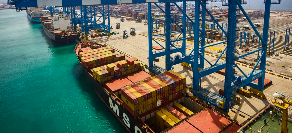 Khalifa Port, operated by the group. Abu Dhabi Ports Group.