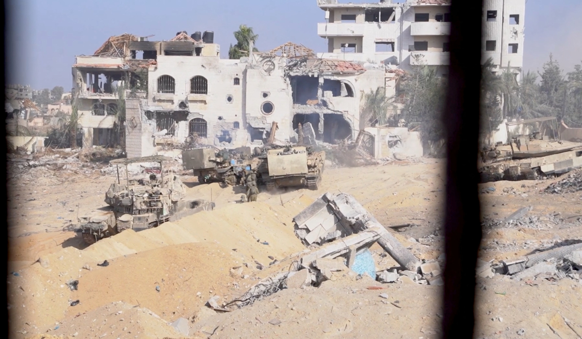 Footage shows what the Israeli army says are their armed forces being deployed in Gaza, in this still image from video obtained by Reuters on November 9, 2023. (REUTERS)