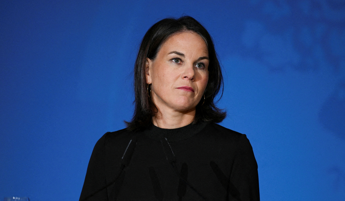 German Foreign Minister Annalena Baerbock speaks at the NATO Cyber Defence Conference at the Federal Foreign Office in Berlin, Germany November 9, 2023. (REUTERS)