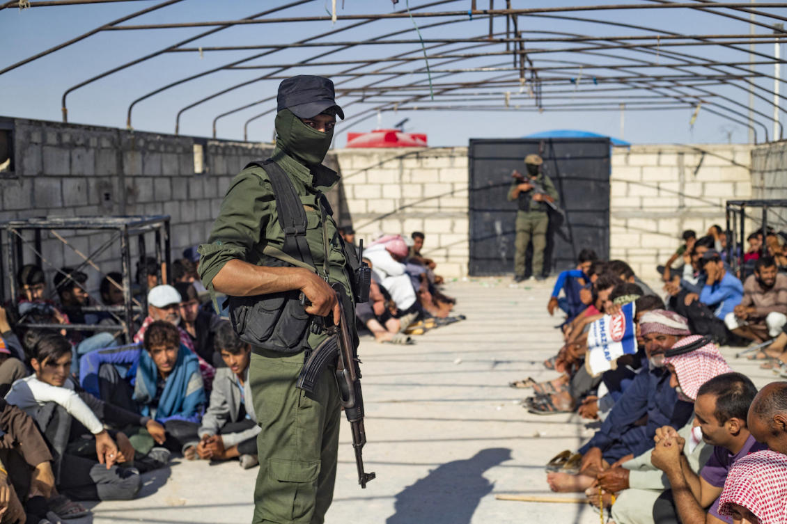 A picture shows the Kurdish-run Al-Hol camp, which holds relatives of suspected Daesh fighters in Syria’s northeastern Hasakeh governorate. (File/AFP)