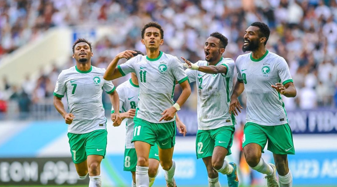 Ahmed Al-Ghamdi (#11) joined the Dammam-based Ettifaq club in 2020 after returning to Saudi Arabia from Canada. (X: @SaudiNT)