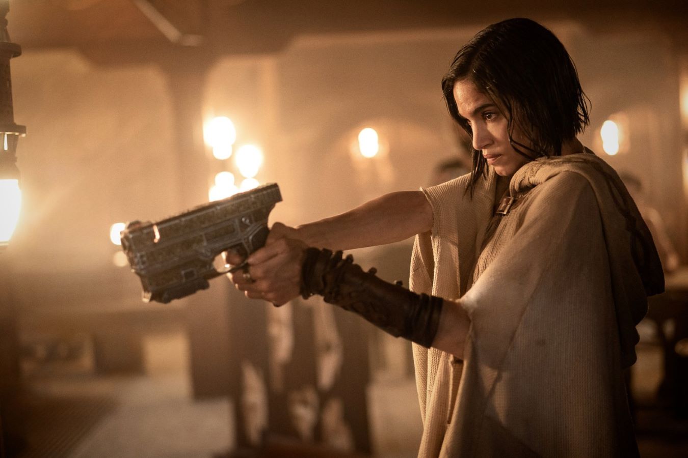 Sofia Boutella stars as Kora in Netflix film “Rebel Moon – Part One: A Child of Fire.” (Supplied)