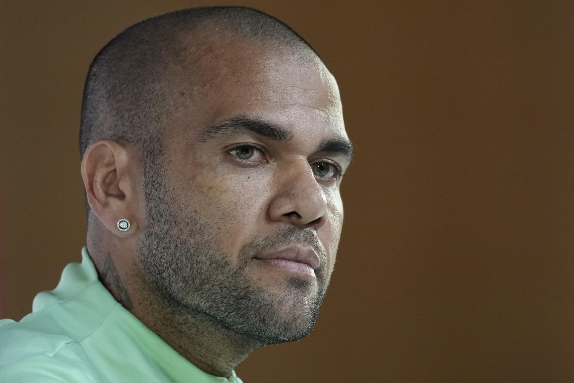 Brazil’s Dani Alves will face trial for allegedly having sexually assaulted a woman in a night club last year, a Spanish judge ordered on Nov. 14, 2023. (AP/File)