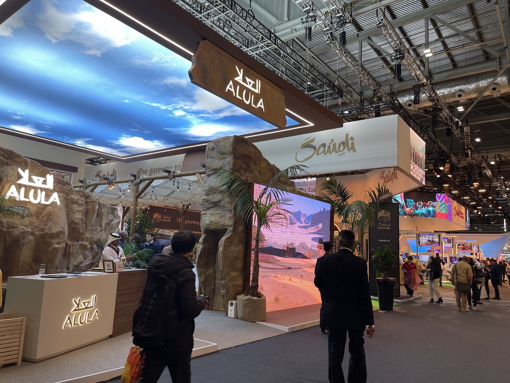 RCU booth in Saudi pavilion at WTM. (AN Photo/Sarah Glubb)