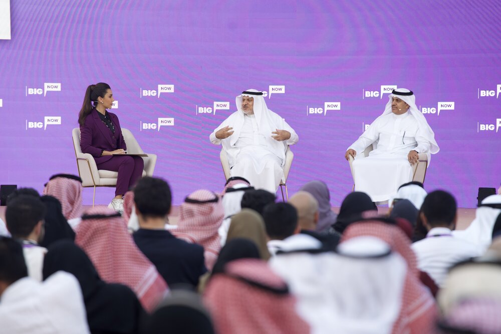 The panel speakers included: former permanent representative of the kingdom to UNESCO, Ziyad Al-Dress, and the director general of Riyadh Schools, Abdulrahman Al-Ghofaili. (AN Photo/Huda Bashatah)