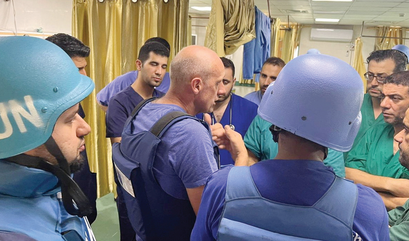 A humanitarian assessment team led by the World Health Organization visits Al-Shifa Hospital in Gaza. The Gaza war death toll has reached 13,000. (Reuters)