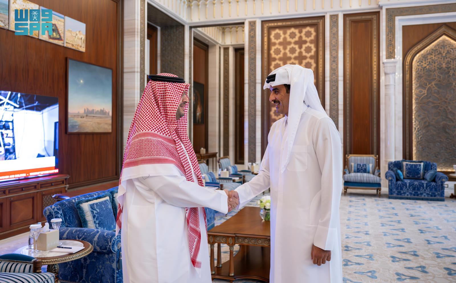 The two discussed bilateral ties and ways to enhance cooperation, reported Saudi News Agency.(SPA)
