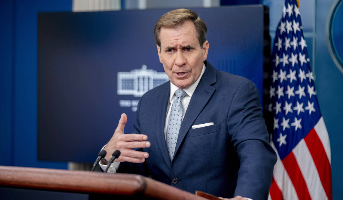National Security Council spokesman John Kirby speaks during a press briefing at the White House, Monday, Nov. 20, 2023, in Washington. (AP)