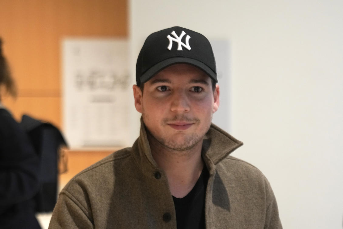Rui Pinto, a Portuguese hacker whose bombshell revelations on the “Football Leaks” website which rocked European soccer , arrives at the Paris court room on Nov. 22, 2023 in Paris. (AP)