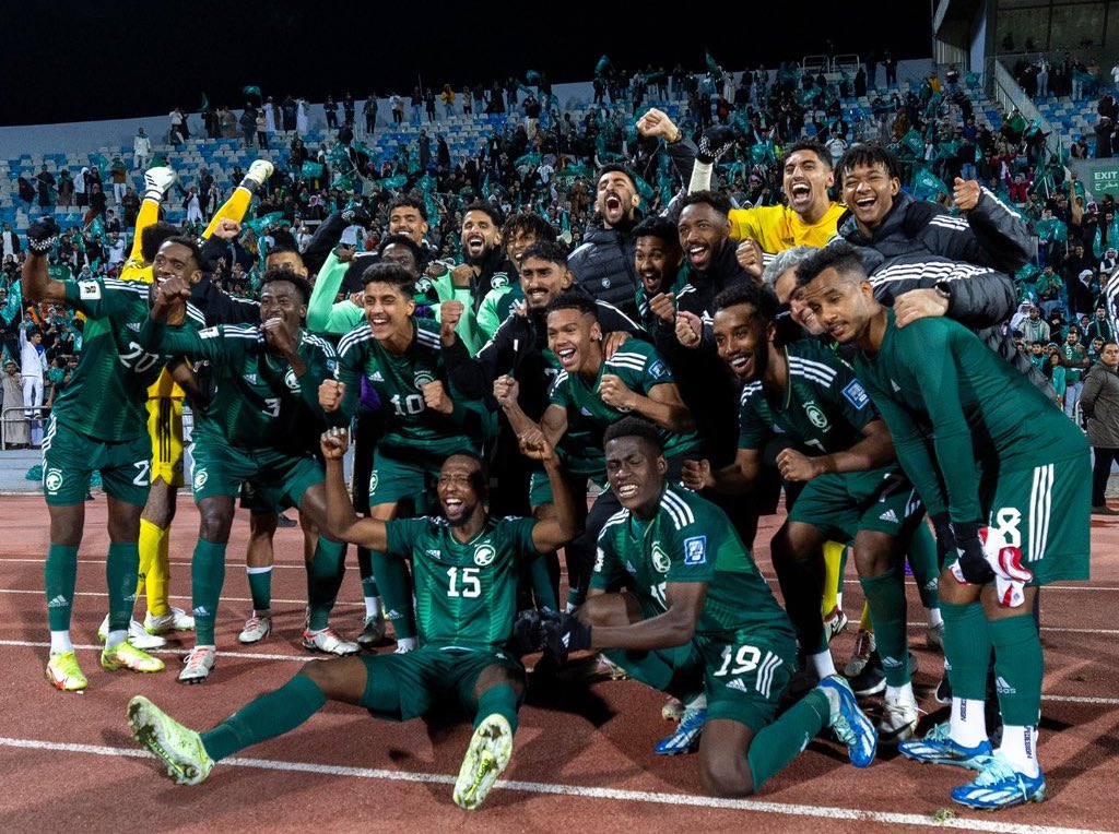 There was a slight bit of pressure on Roberto Mancini’s side to show that Saudi Arabia were still the force seen 12 months ago in Qatar. (X: @SaudiNT)