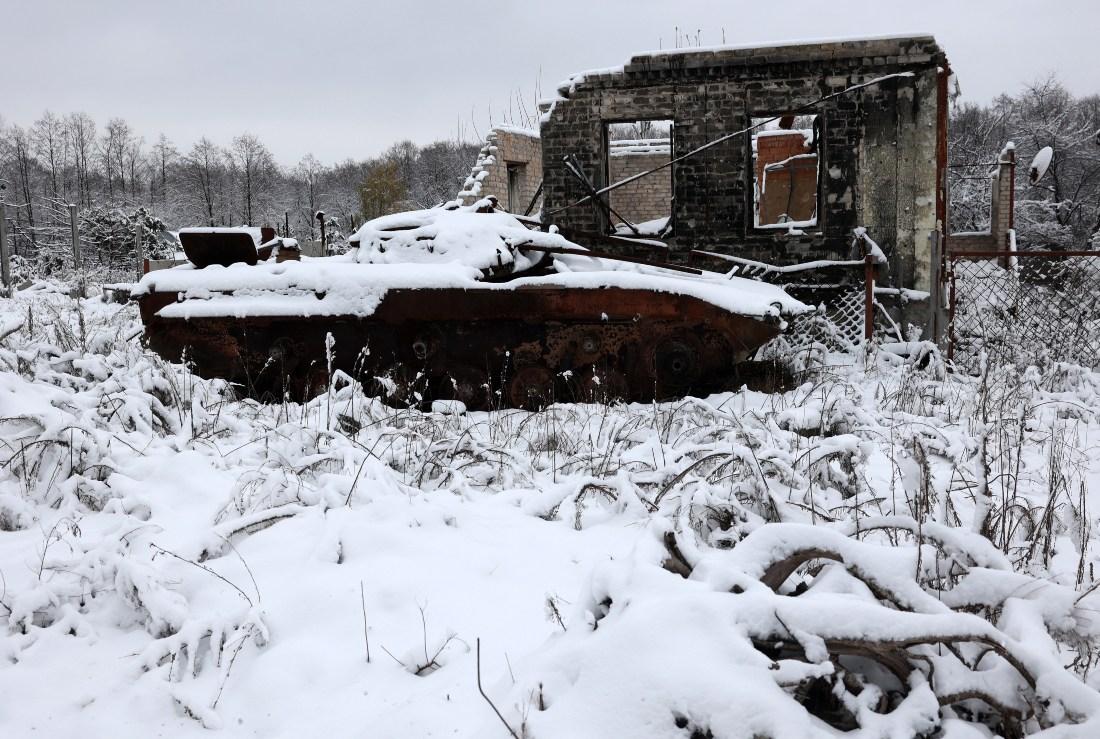 Ukraine on Wednesday with fragmentation shells and a drone. (AFP/File)