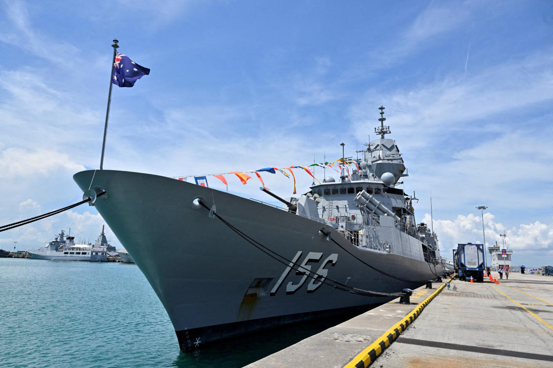 An Australian official confirmed the ship, the Toowoomba, transited the international waters of the Taiwan Strait as part of its regional deployment. (Reuters)