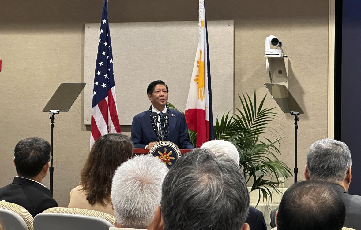 President Ferdinand Marcos Jr. said questions over jurisdiction and sovereignty were still ‘problems’ for the Philippines. (AP)