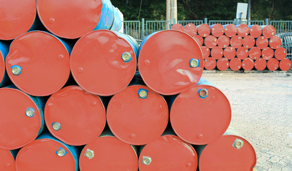 Brent crude futures were up 22 cents at $81.64 a barrel by 3:27 p.m. Saudi time. Shutterstock.