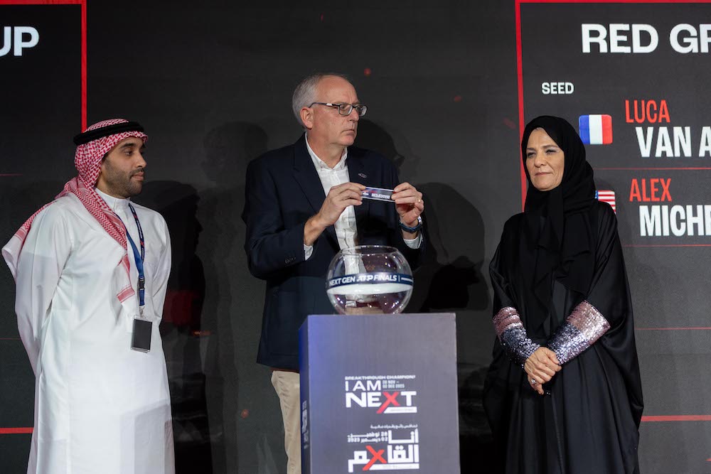 The draw for the Next Gen ATP finals, starting in Saudi Arabia next week, was held on Saturday night. (Supplied)