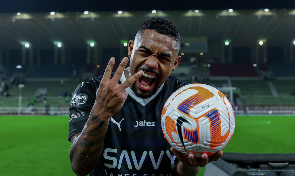 Al-Hilal sent a message to the rest of Saudi Arabia with the biggest-ever win in the Roshn Saudi League, a 9-0 thrashing of Al-Hazm. (X/@AlHilalFC)