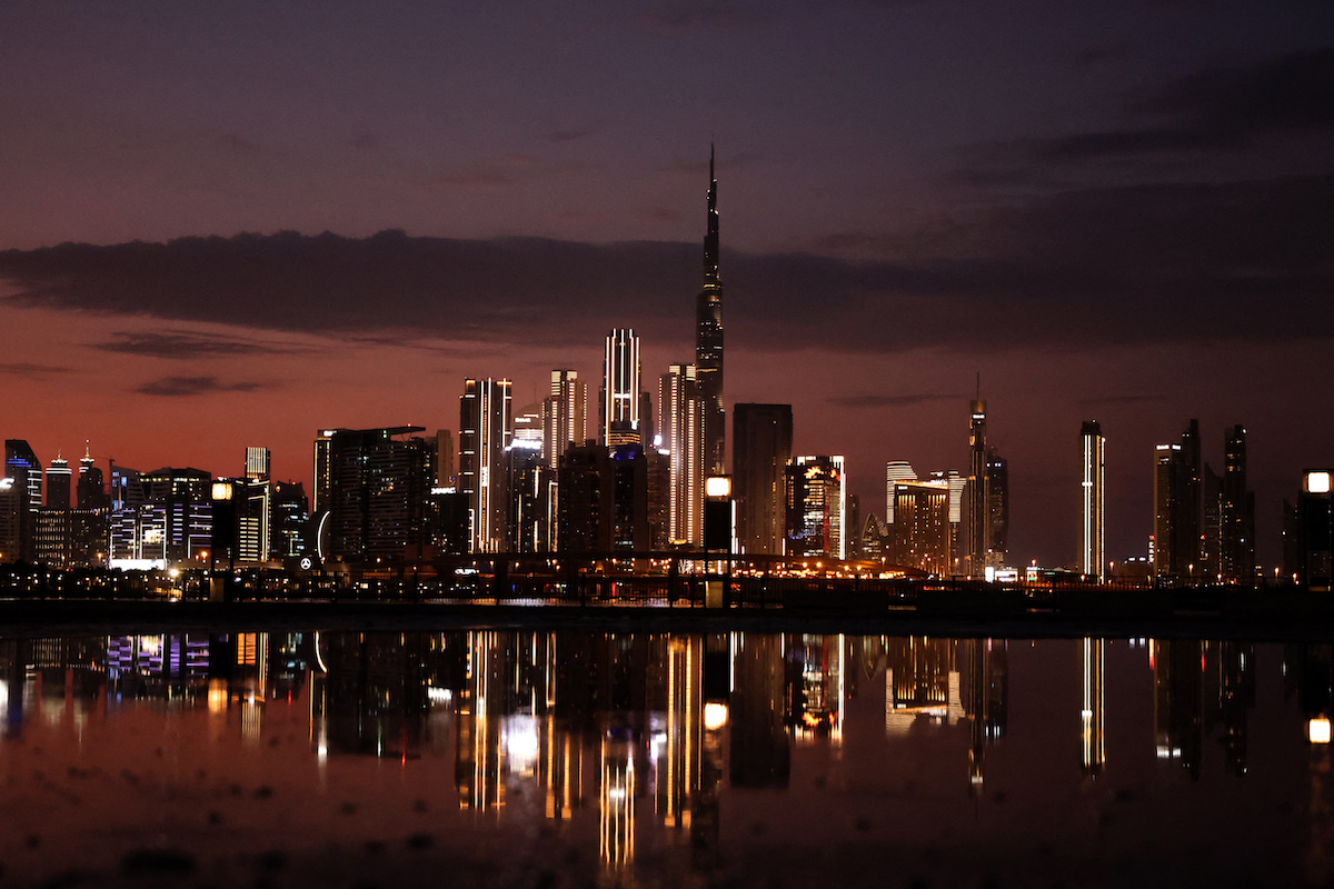A picture shows a general view of the Dubai skyline including Burj Khalifa, the world’s tallest building on November 24, 2023. (File/AFP)