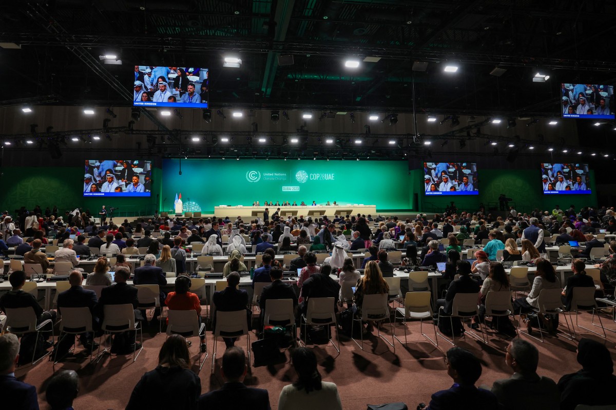 Delegates attend the opening ceremony of the COP28 United Nations climate summit in Dubai. (AFP)