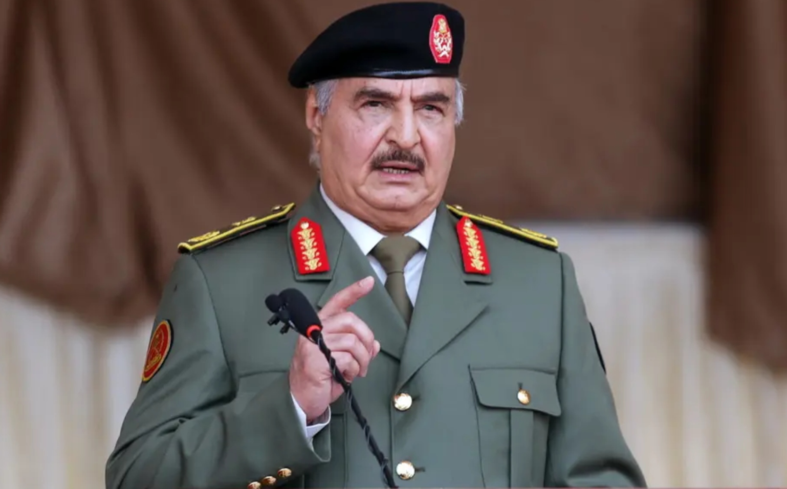Khalifa Haftar, who controls most of eastern Libya, is leveraging the crisis to widen his ties with Moscow and the US (Reuters)