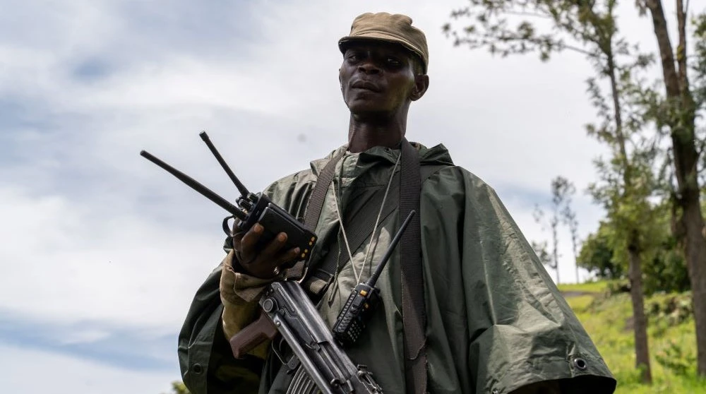 A Congolese soldier at a MONUSCO base during a field training exercise in Sake, eastern DRC, Nov. 06, 2023. (AFP)