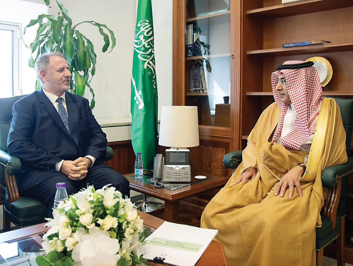Saud Al-Sati, Saudi Deputy Minister for Political Affairs, meeting with Bosnia and Herzegovina Ambassador Razim Colic in Riyadh on Wednesday. (SPA)