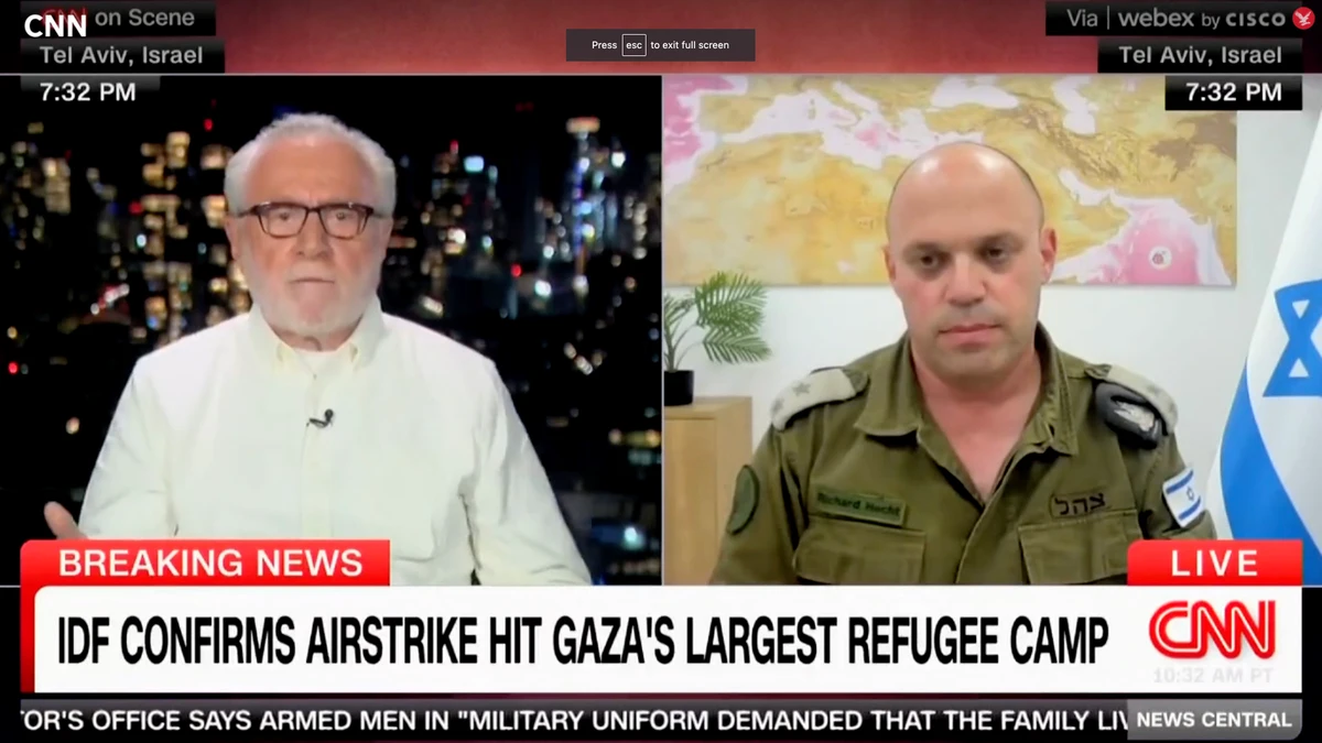 The loss of refugee lives is a “tragedy of war,” Hecht said, but he added that people in northern Gaza had been warned to relocate to the south of the territory. (Screenshot)
