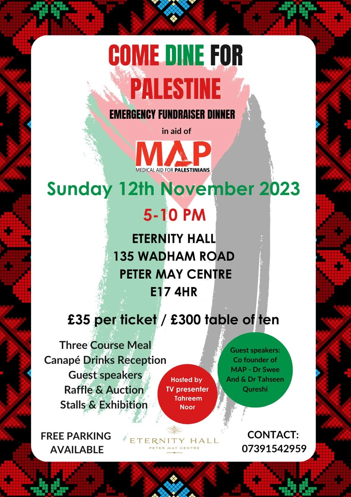 ‘Come Dine for Palestine’ fundraising gala to take place in London