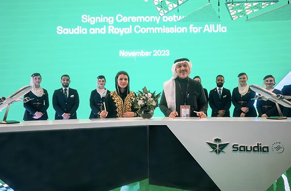 The agreement was signed during the World Travel Market event in London. Saudia.