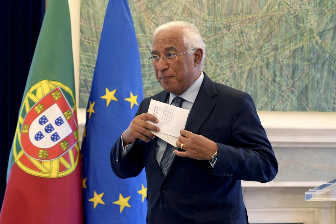 Portuguese Prime Minister Antonio Costa leaves after a news conference in Lisbon on Nov. 7, 2023. Costa says he is resigning after being involved in a widespread corruption probe. (AP)