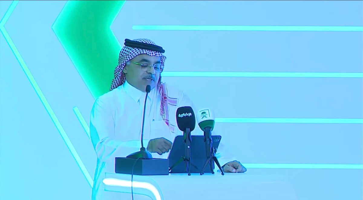 National Industrial Development Center CEO Khalil Ibn Salamah speaks at the Auto Connect Forum on Wednesday.
