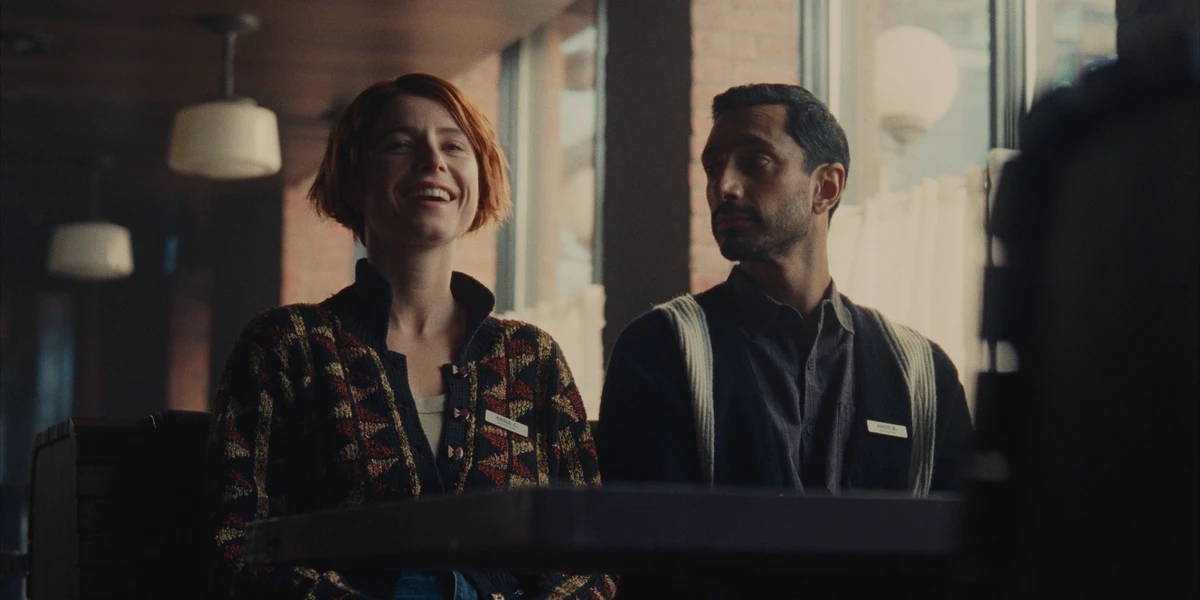 Jesse Buckley and Riz Ahmed in 'Fingernails.' (Supplied)