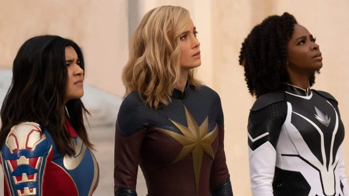Review: ‘The Marvels’ brings zippy action and big laughs — but falters with an uneven plot