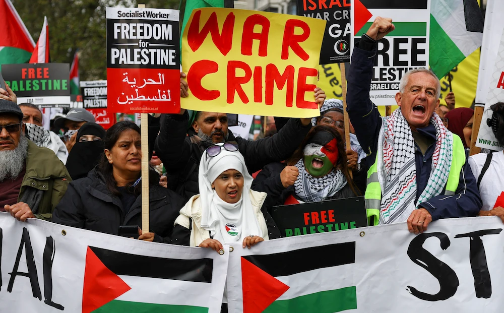 Peacefully protesting against injustice in Israel and the Occupied Territories “is not a threat to security,” said Julia Hall, Amnesty’s expert on counterterrorism and human rights in Europe. (Reuters/File Photo)