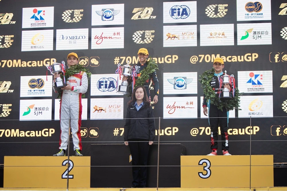 The UAE’s Rashid Al-Dhaheri claimed podium finish at the 70th Macau Grand Prix. (Perma)