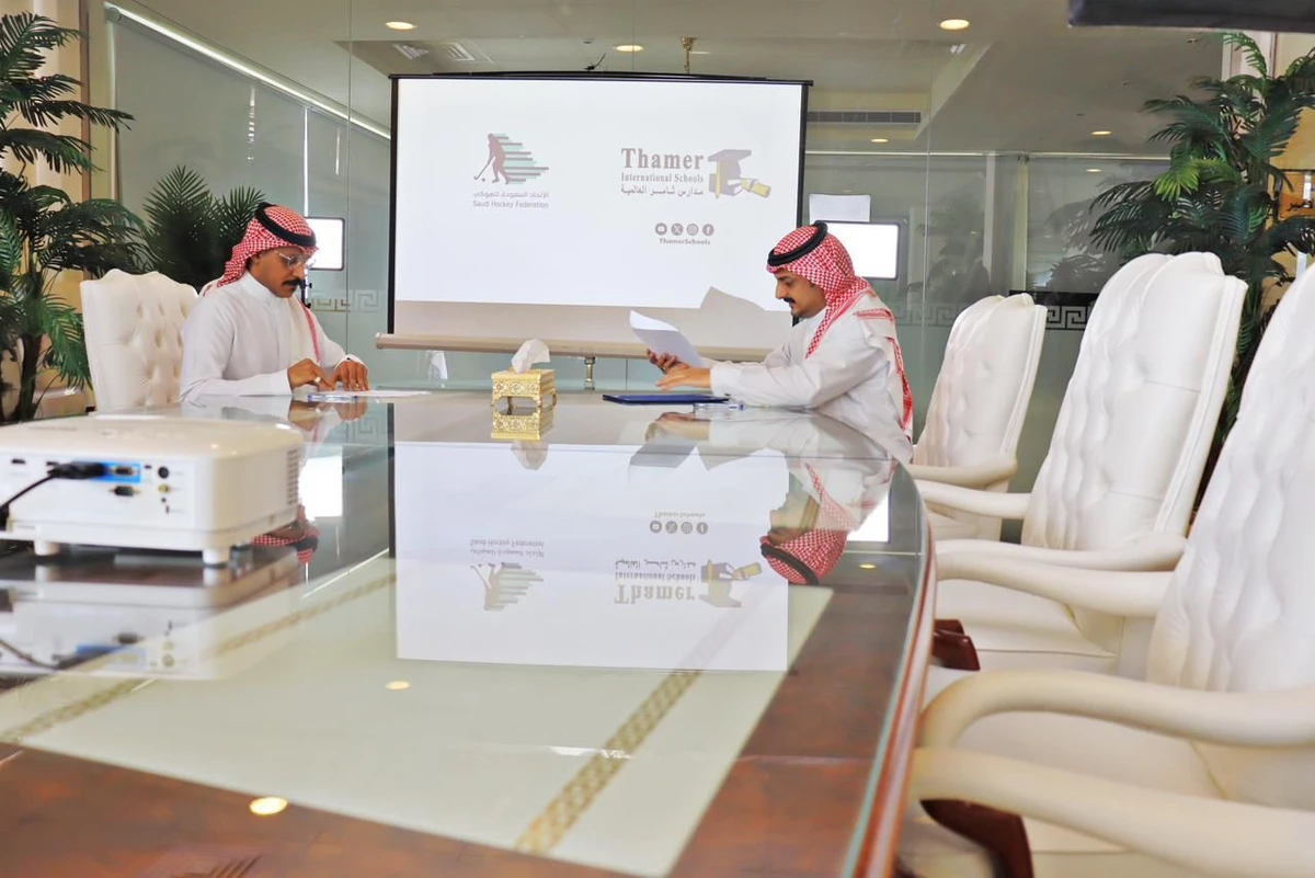The agreement, one of several with schools across the Kingdom, was signed by Abdulellah Mansour Almymoon, the federation’s executive director, and Mohammed Saeed Al-Ghamdi, Thamer’s director. (Supplied)
