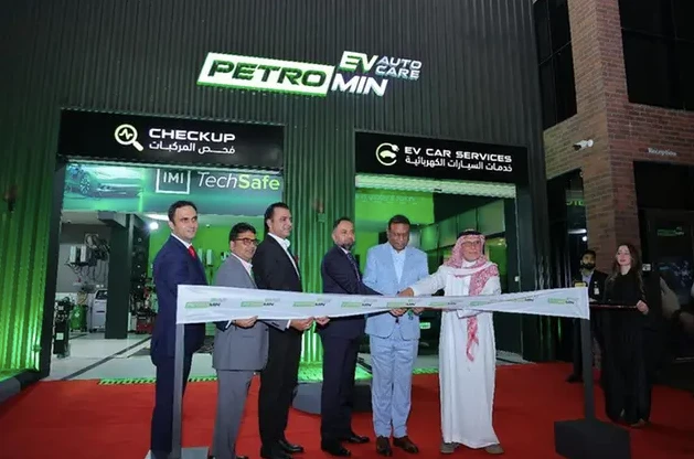 The ceremony for the launch of Petromin EV AUTO CARE. Petromin