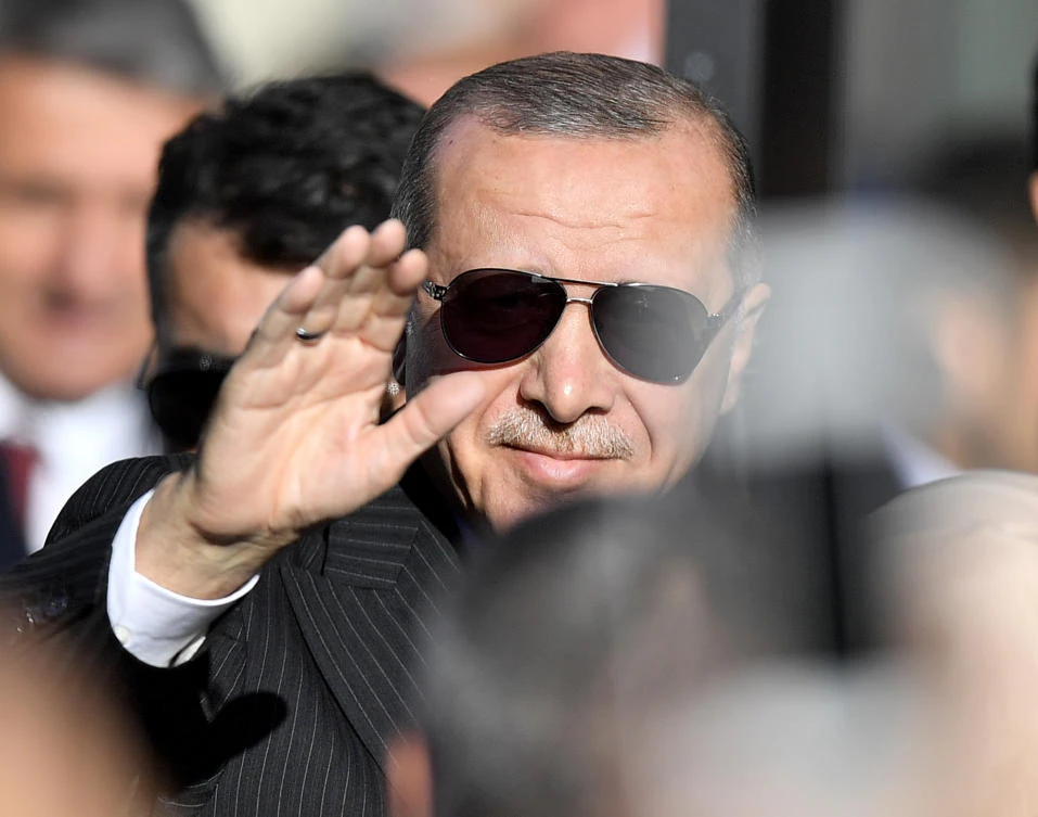 Recep Tayyip Erdogan described Hamas militants as ‘resistance fighters’ trying to protect their lands and people. (AP)