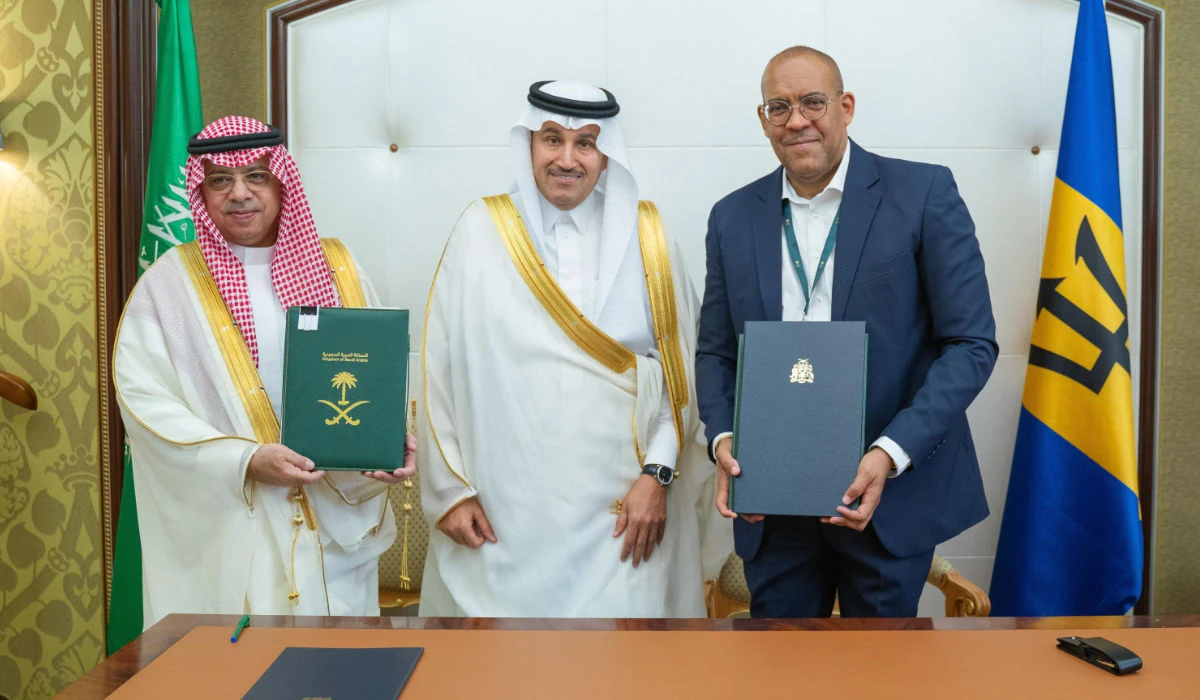 Officials pose for a group photo after signing the agreement in Riyadh. (Supplied)