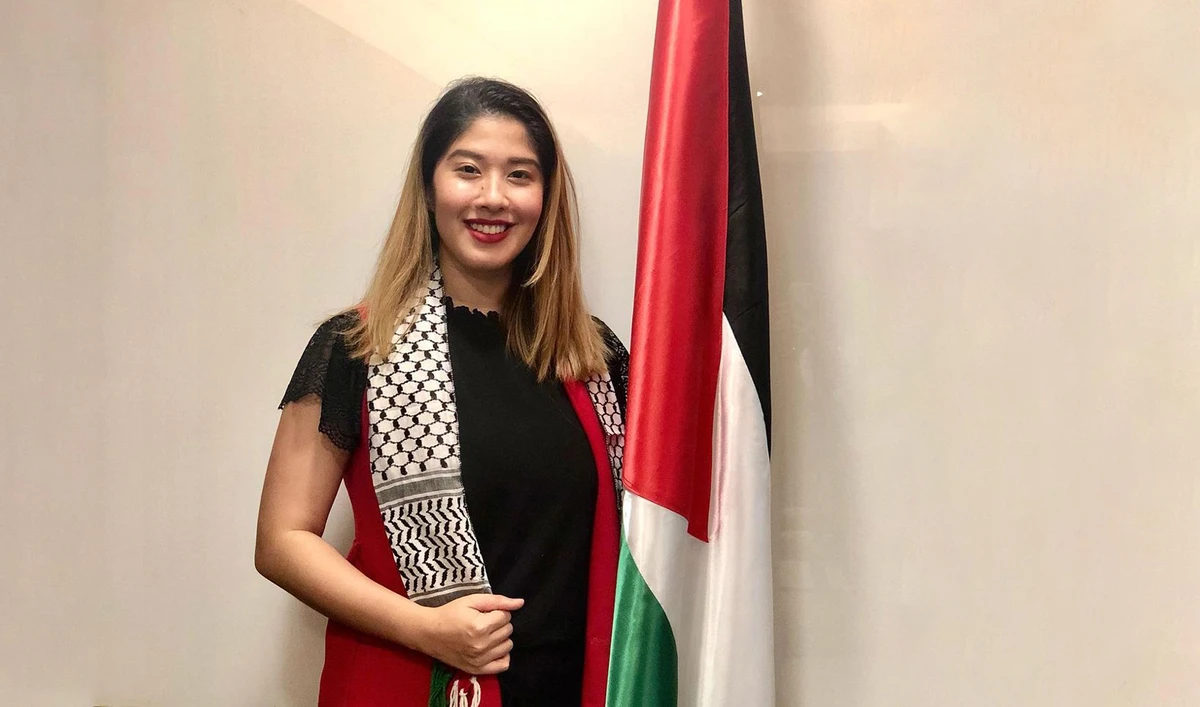 Filipino-Palestinian beauty queen rallies support for Gaza in Philippines