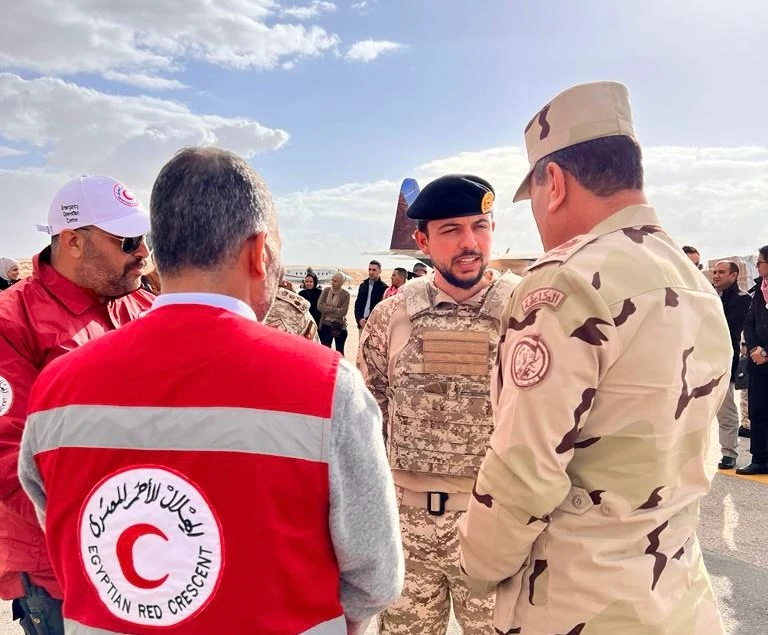 Jordan’s crown prince oversees delivery of second field hospital to Gaza